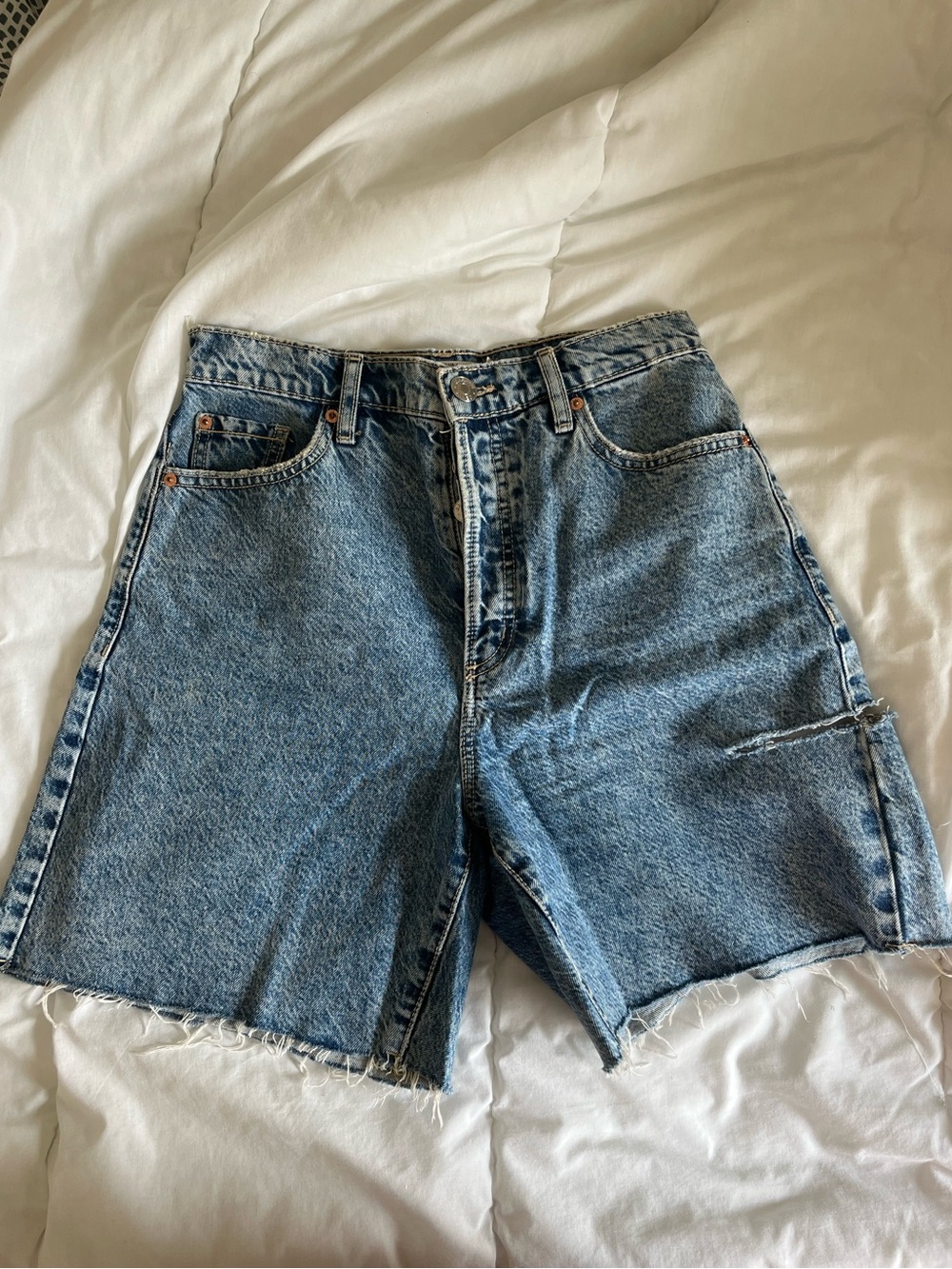 Garage 90s A line high waist denim shorts